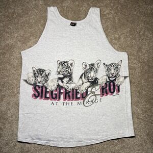Vintage Siegfried & Roy At The Mirage Tank Top Size XLarge